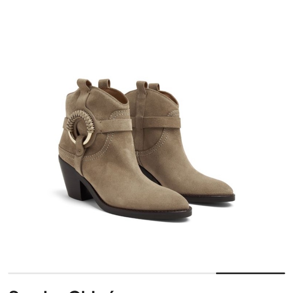 NWOT, See By Chloe Hanna Suede Ankle Boots